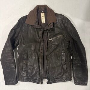 Men's Brown 100% Genuine Leather Jacket
